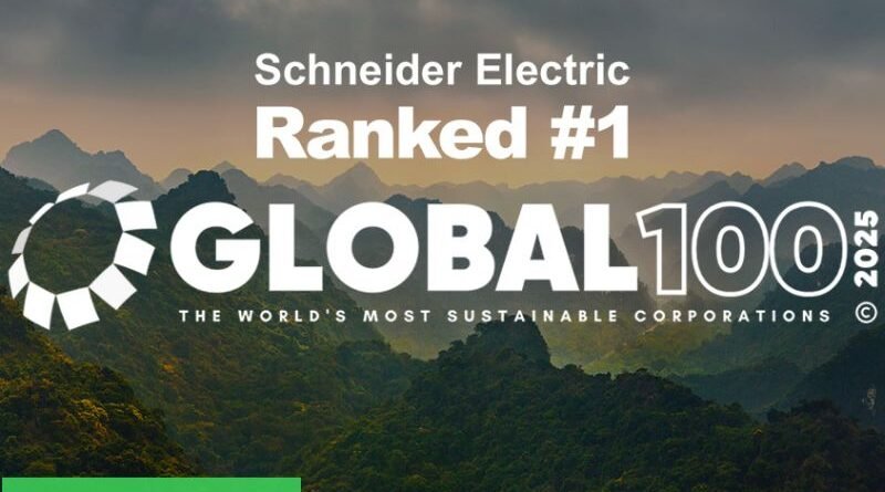 Schneider Electric named The World’s Most Sustainable Corporation for a second time