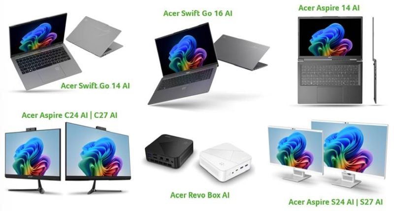 เอเซอร์ ขยายพอร์ต Copilot+ PC ด้วย Swift Go AI และ Aspire มาพร้อมโปรเซสเซอร์รุ่นล่าสุด